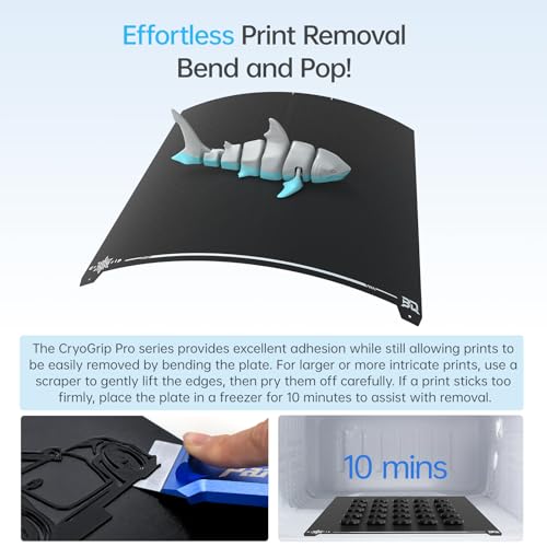Image of BIQU CryoGrip Pro Frostbite for K2 Plus 370x370mm Cold Build Plate Room Temperature Print Double Sided Upgrade Plate Removable Surface Platform
