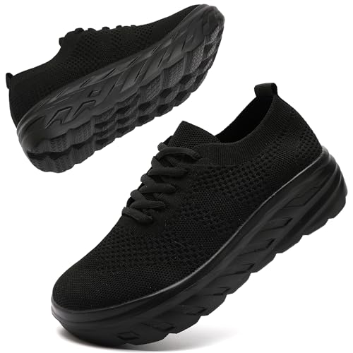 Women's Platform Shoes Lady Fashion Sneakers Youth Girl Chunky Sneakers Comfort Dressy Casual Shoes Wide Toe Breathable Walking Tennis Sport Shoes Thick Soled