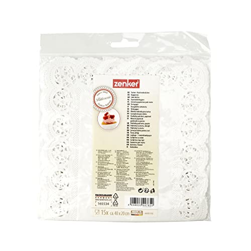 Zenker Set Cake Stand 45 x 20 cm Rectangular Tray, (15 Pieces), Bianco - Image 4