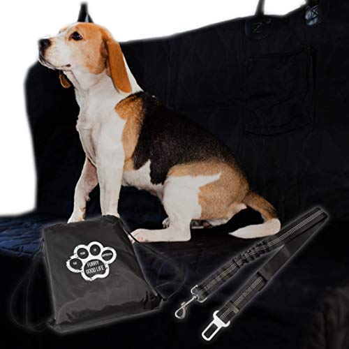 Premium Dog Car Seat Cover | Heavy Duty & Waterproof Material | Large Backseat Hammock Cover with Nonslip Backing | UK Brand - 2019 | Premium Cover for Cars Trucks & SUVs