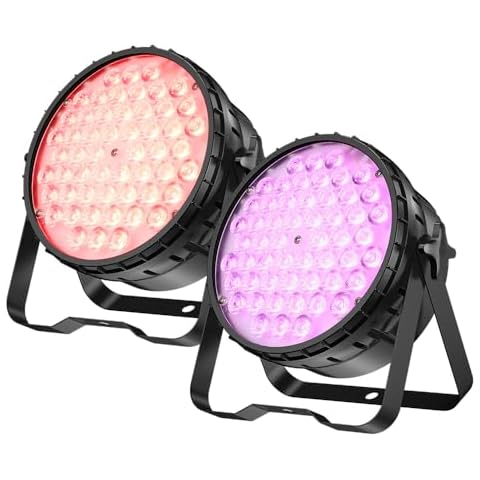 BETOPPER Stage Lights 54x4W Strobe Light RGBW 4-in-1 DMX 4/8 dj Lights for Parties Professional Disco Backdrop Par Lights for Photography Video Wedding Yard Home Decor Christmas Lights-Two Cover
