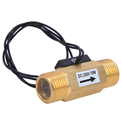 41TtyaTe6cL. SL500 ZJchao Water Sensor, Male Thread Brass Water Switch Flowmeter Counter Meter with 1/2 Inch Interface Electromagnetic Flowmeter Industrial Accessory