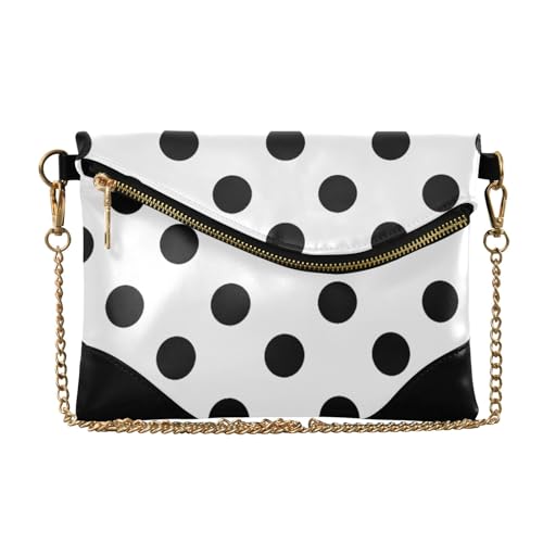 Sac à main à bandoulière ALAZA, pochette de soirée en cuir à pois pour femme