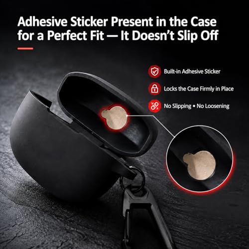 Image of kapture case Compatible with Oneplus Nord Buds 4 Pro, Oneplus Nord Buds 4 Pro case Cover with Hook, Cover with Silicone 360 Protection (SPD-M)
