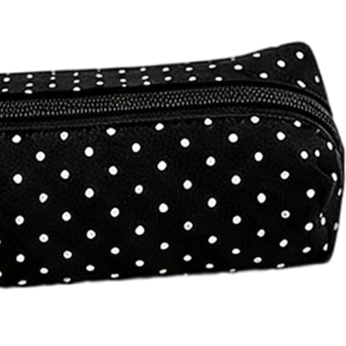 BrinMoruy Pochette à stylos avec fermeture éclair Motif pois, Noir – vue 6