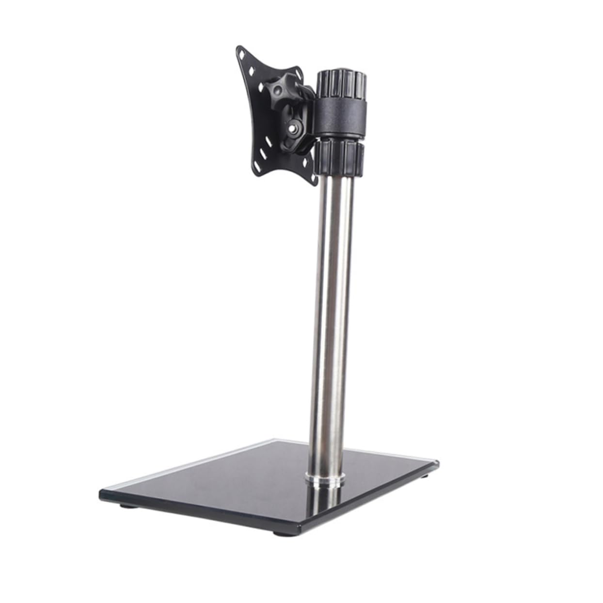 Soporte de monitor ajustable para escritorio en oficina en casa organizado y compacto