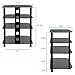 Mount-It! AV Component Media Stand, Audio Tower and Media Center with 4 Tempered Glass Shelves, 88 Lbs Capacity, Black Silk (MI-867)