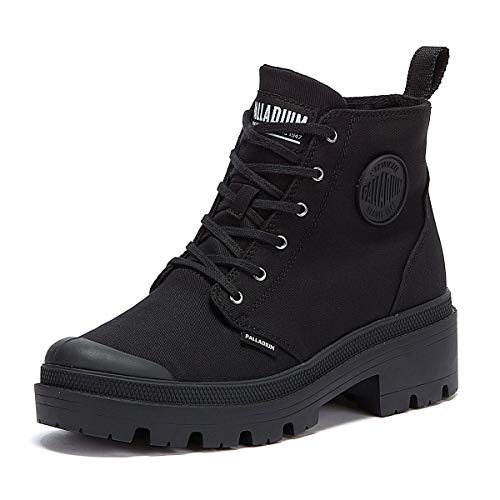 Palladium, PALLABASE TWILL, Boots female, Noir, 39.5, EU