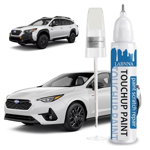 Crystal White Pearl(K1X) Touch Up Paint for Subaru-Exact Match 2 in 1 touchup Paint Pen for Chips and Nicks Repair Car Paint Scratch Repair Kit