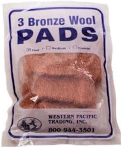 35010 Coarse Bronze Wool Pads - 3 Pack 35010