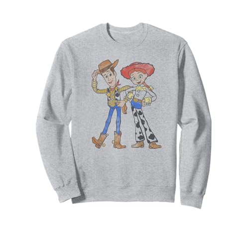 Sweat Toy Story 4 Woody et Jessie vêtement Disney col rond unisexe
