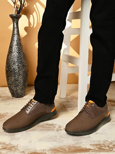 Image of San Frissco Men's Solid Sneaker Casual Lace-Up Shoes | Soft Cushioned Footbed with EVA Sole | Comfortable and Trendy Casual Shoes for Office and College