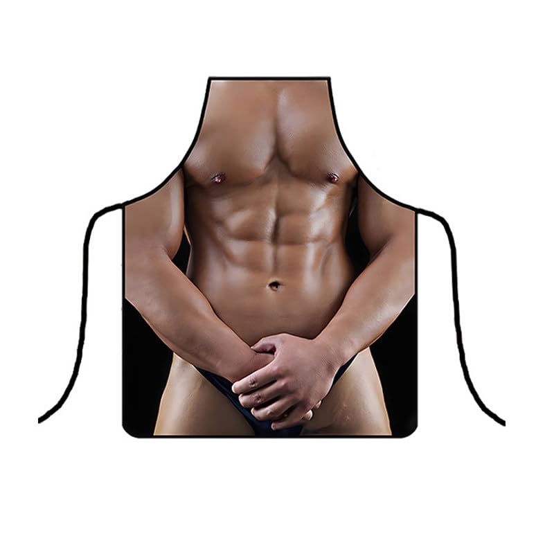 Apron Creative Personality Couple Funny Aprons Party Annual Meeting Apron Restaurant Apron Baking Party Apron for Men Woman (C1,Height 73 Width 55)