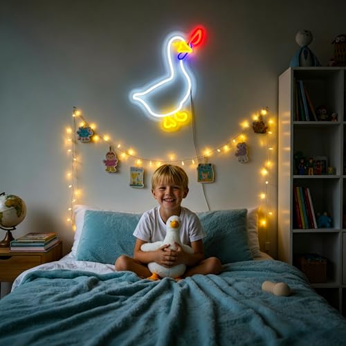 Image of Goose Neon Sign Led Neon Lights Neon Signs for Wall Decor Light Up Sign for Birthday Party Club Gift