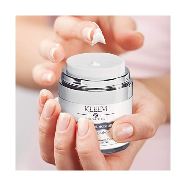 Anti-Aging-Retinol-Moisturizer-Cream-for-Face-and-Neck-with-25-Retinol-and-Hyaluronic-Acid-Top-Night-Anti-Wrinkle-Facial-Cream-for-Men-Women-to-Reduce-Wrinkles-Dark-Spots-Cruelty-Free Kleem Organics Retinol Moisturizer - 2.5% Retinol and Hyaluronic Acid for Face Rejuvenation and Anti Aging - For Women and Men