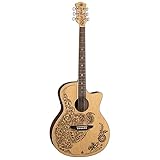 Luna Henna Oasis Select Spruce Acoustic/Electric Guitar, Open Pore Natural
