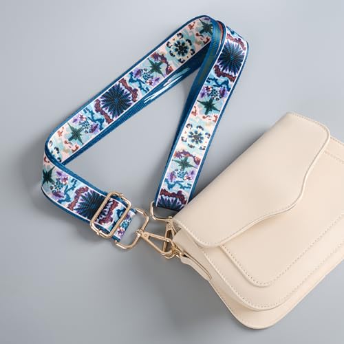 Image of chushui Colorful Pattern Purse Strap, Wide Crossbody Bag Strap Replacement | Change the look of your bag with a simple strap swap.