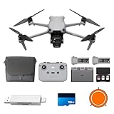 DJI Air 3S Fly More Combo (RC-N3), Drone with 1" CMOS Wide-Angle & Medium Tele Camera, 4K/60fps HDR Video, Nightscape Omnidirectional Obstacle Sensing & 3 Batteries for Extended Flight Time