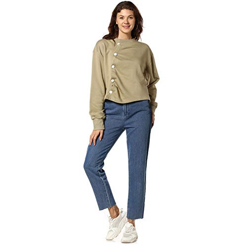 Image of Campus Sutra Women cotton Premium Zipper Hoodie-Grey