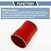 X AUTOHAUX 1 Pcs Straight Coupler Silicone Hose 63-70mm/2.48