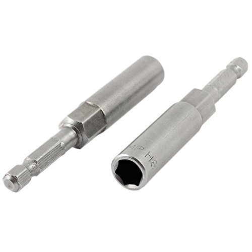 Destornillador hexagonal magnético, punta de engaste, 8 mm x 80 mm, 2 unidades