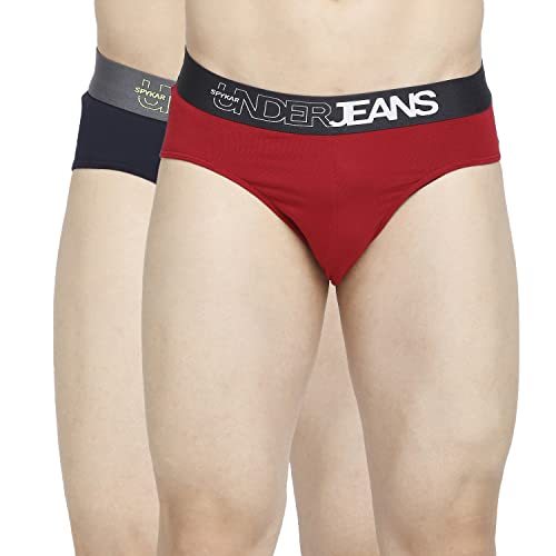 Image of Underjeans Men's Cotton Blend Regular Fit Solid Brief