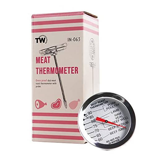 Ugn kötttermometer urtavla - lämna i ugn för rostning av nötkött, lamm, kalkon, skinka, kalvkött, fläsk och biff med rekommenderade matlagningstemperaturer för kött och fjäderfä