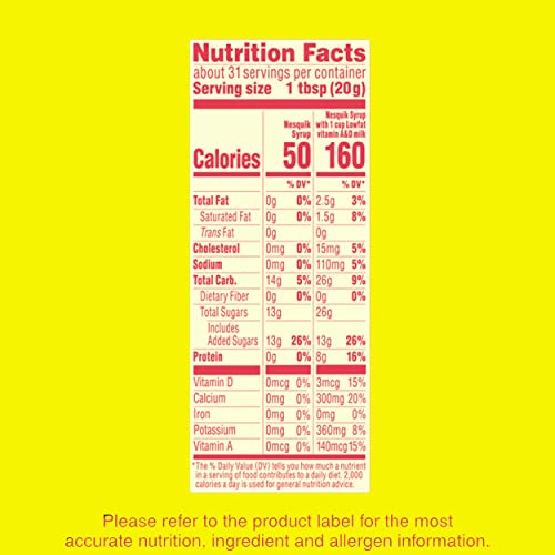 Nesquik Strawberry Flavored Syrup, Strawberry Syrup For Milk Or Ice Cream #TOP2