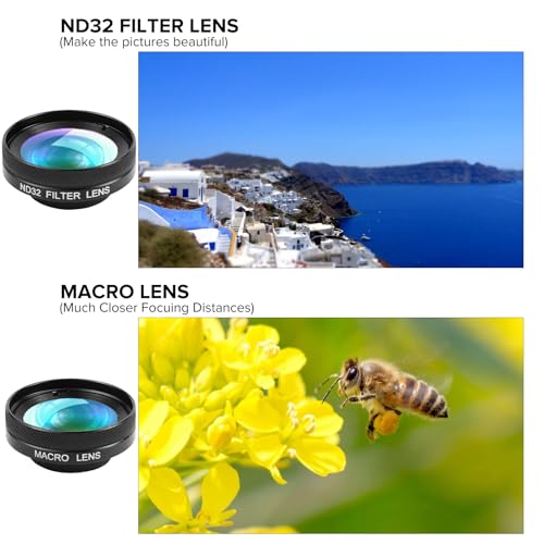 Kit de objetivo para teléfono móvil que soluciona fotos recortadas con gran angular de 140 grados 6
