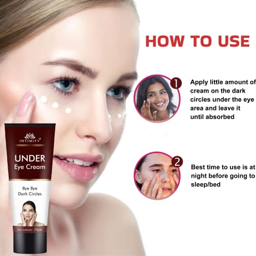 Image of INTIMIFY Under Eye Cream For Dark Circles For Women & Men, Dark Circle Remover Cream With Shea Butter 20g