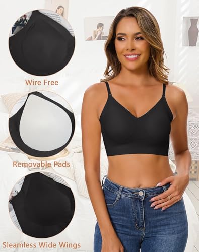 Soutien-gorge sans armature sexy deep V brassiere convertible comfit