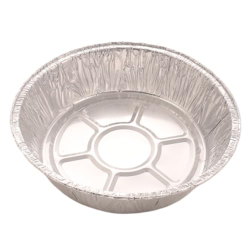 Barkolau アルミ鍋 丸鍋タイプ 100枚 IH対応 使い捨てアルミ鍋 (7インチ)