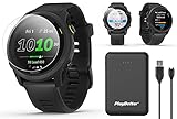Garmin Forerunner 745 (Black) GPS Running Watch Power Bundle | Triathlon Smartwatch for Men & Women...