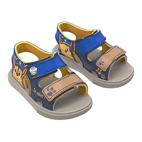 Patrulha Canina Achei Sandalia Baby, Bebê Meninos, CINZA/AZUL/AMARELO, 17/18