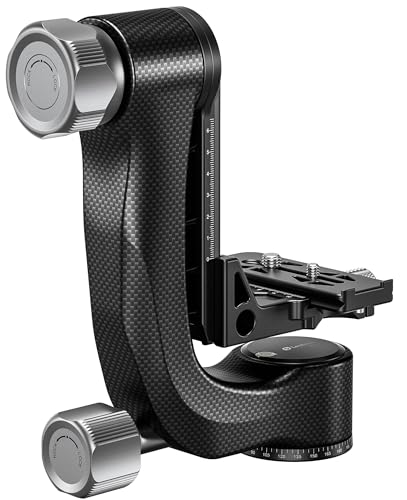 Leofoto PG-3 Gimbal Head, Carbon Fiber, Compact and Porable, Arca Compatible