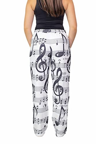 Collections Etc Sheet Music All-Over Music Note Graphics Lounge Pants4