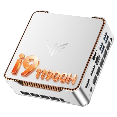 KAMRUI Hyper H2 Mini Gaming PC, in-tel Core i9-11900H (Beat 1195G7/5825U, up to 4.9GHz) 32GB RAM 1TB SSD Mini Desktop Computers, Triple 4K Display 6*USB3.2, USB-C, HDMI, DP, WiFi6, BT5.2, Office Home