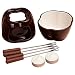 Fondue de chocolate de cerámica, juego de fondue de cerámica, fondue de porcelana premium para queso