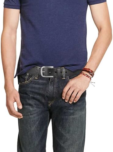 Image of Urban alfami Genuine Leather Belt for Men | TM-16 | Size 28-46 (BLACK TM16, 40)