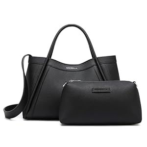 Vegan Leather Tote Bag for Women, Hobo Shoulder Bag, Crossbody Handbag with Matching Purse, Stylish Versatile