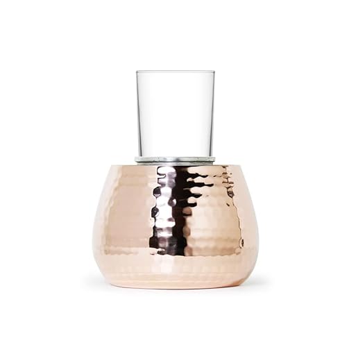 Artisan Rounded Hammered Copper Glass Cooler Cover