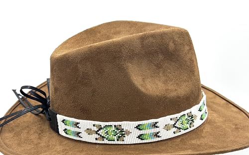 Image of Cowboy Western Beaded Hat Band Rodeo Style Handmade