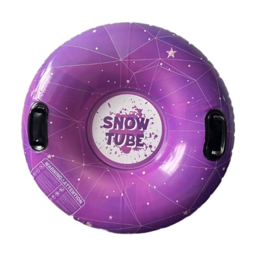 Zxpjkyu Inflatable Snow Tube, Snow Sled Snow Toy Children Sleigh Christmas Snow Sledge with Handles for Sledding Family Activities, Purple