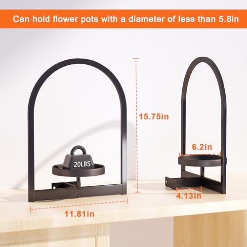 Image of Flenpptly Wall Plant Holder, Wall Planter for Indoor Plants, Window Plant shelves for Multiple Plants Indoor Outdoor, Framed Plant Holder for Home Decor (2 Pack)