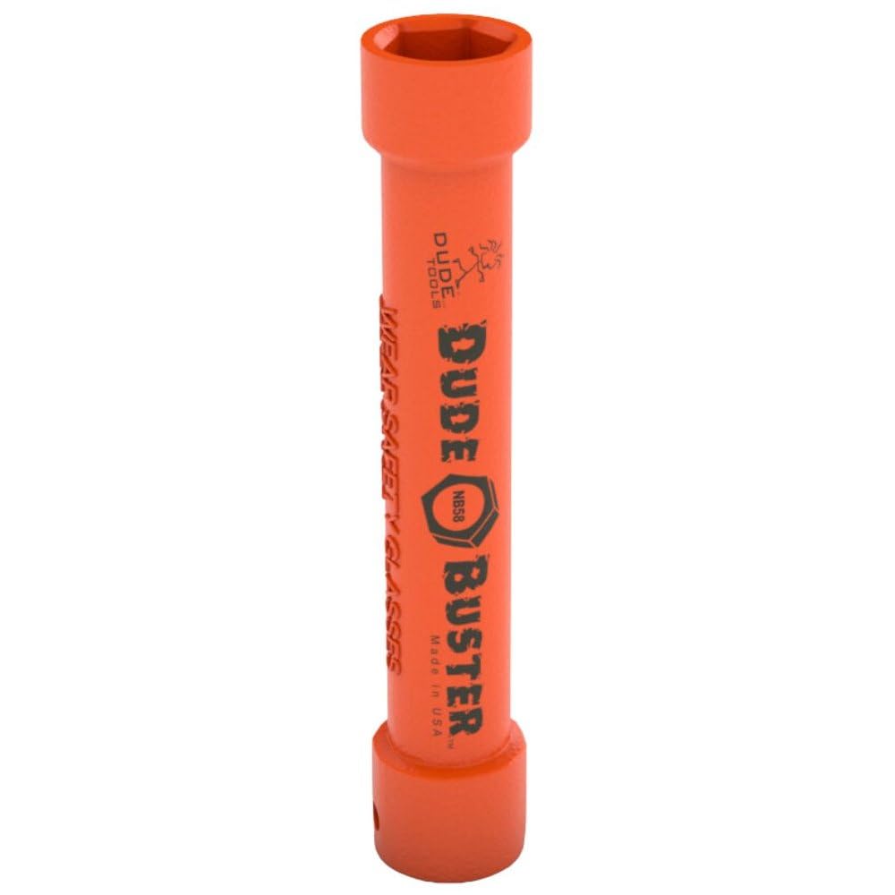 Dude Tools NB58 Nut Buster Socket 15/16" High Impact Deep Socket with 1/2" Drive and 7" Bolt travel Length (for 5/8" bolt or stud)