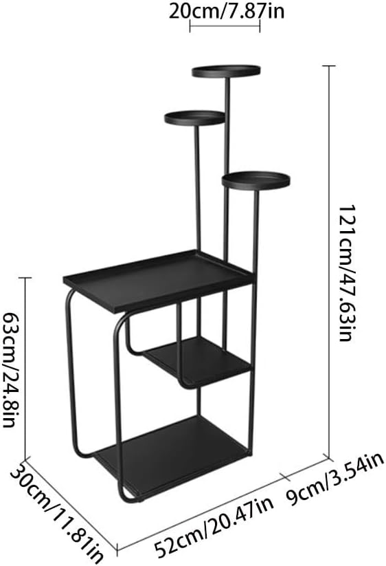 Multi Tiered Plant Stand Indoor Simple Multifunctional Balcony Flowerpot Flower Stand Living Room Leisure Storage Rack Sofa Stand Corner Outdoor Plant Stand