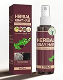 Herbal Gray Hair Spray, Hair Darkening Conditioner Spray, Herbal Hair Coloring Spray, Hair Darkening Conditioner, Reverse Grey Hair,Hair Coloring Essence for 4 Weeks Gradual Results (1-pcs)
