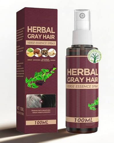 Herbal Gray Hair Spray, Hair Darkening Conditioner Spray, Herbal Hair Coloring Spray, Hair Darkening Conditioner, Reverse Grey Hair,Hair Coloring Essence for 4 Weeks Gradual Results (1-pcs)
