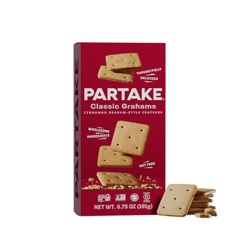 Gluten Free Partake Graham Crackers - Vegan - Free From the Top 9 Allergens Including Dairy, Wheat,...
