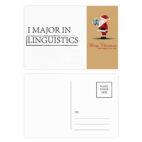 Cartes postales Père Noël Citation I Major in Linguistics en lot de 20 pièces